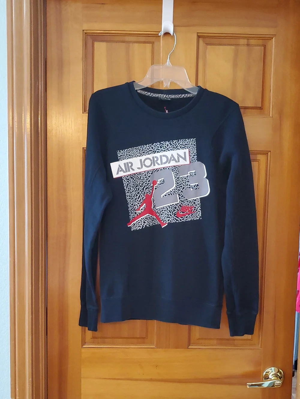 Jordan x Nike Men's Black Vintage 23 Graphic Crewneck Sweatshirt Size Small